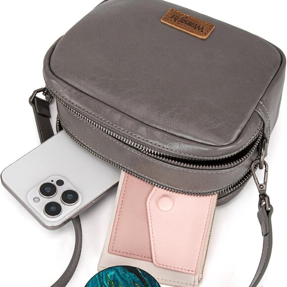 Wrangler Crossbody Bags for Women Shoulder Handbag with Dual Zipper Design - Picture 5 of 6